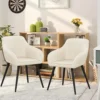 Faux Leather Accent Chair Arm Chairs Living Room Chairs Leisures Chair Upholstered Chair with Metal Legs Set of