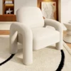 Modern Accent Chairs Armchair Teddy Upholstered Armrest Armchairs Chair Comfortable and Fluffy Living Room Reading Chairs Home